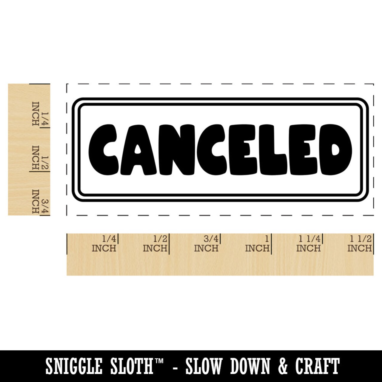 Canceled Bold Self-Inking Rubber Stamp Ink Stamper for Business Office